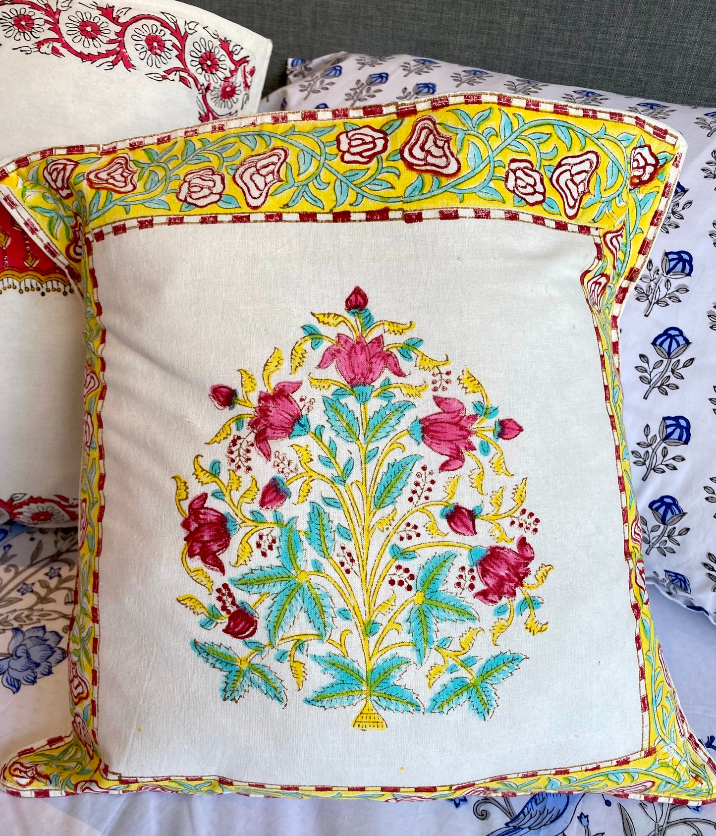 Block Printed Cushion Covers (Set of 5)