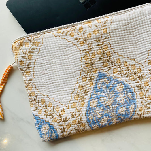 Grapefruit Quilted Laptop Sleeve